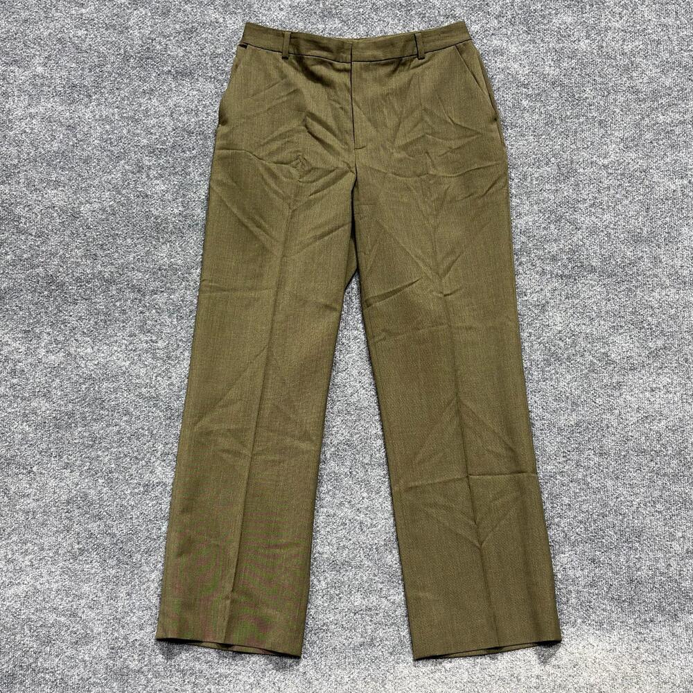 Lauren Ralph Lauren Pants Womens 10 31x29 Green Flat Front Dress Slacks Trousers